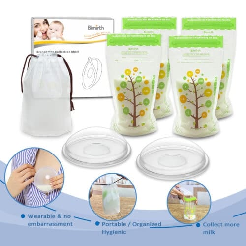Wearable Breast Milk Collection Shell with Storage Bag