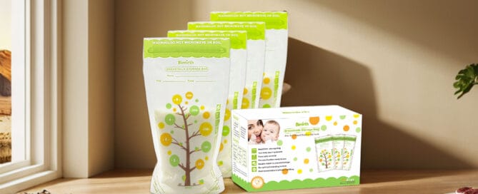 Bimirth Breastmilk Storage Bag with self-standing design for easy fridge and freezer storage